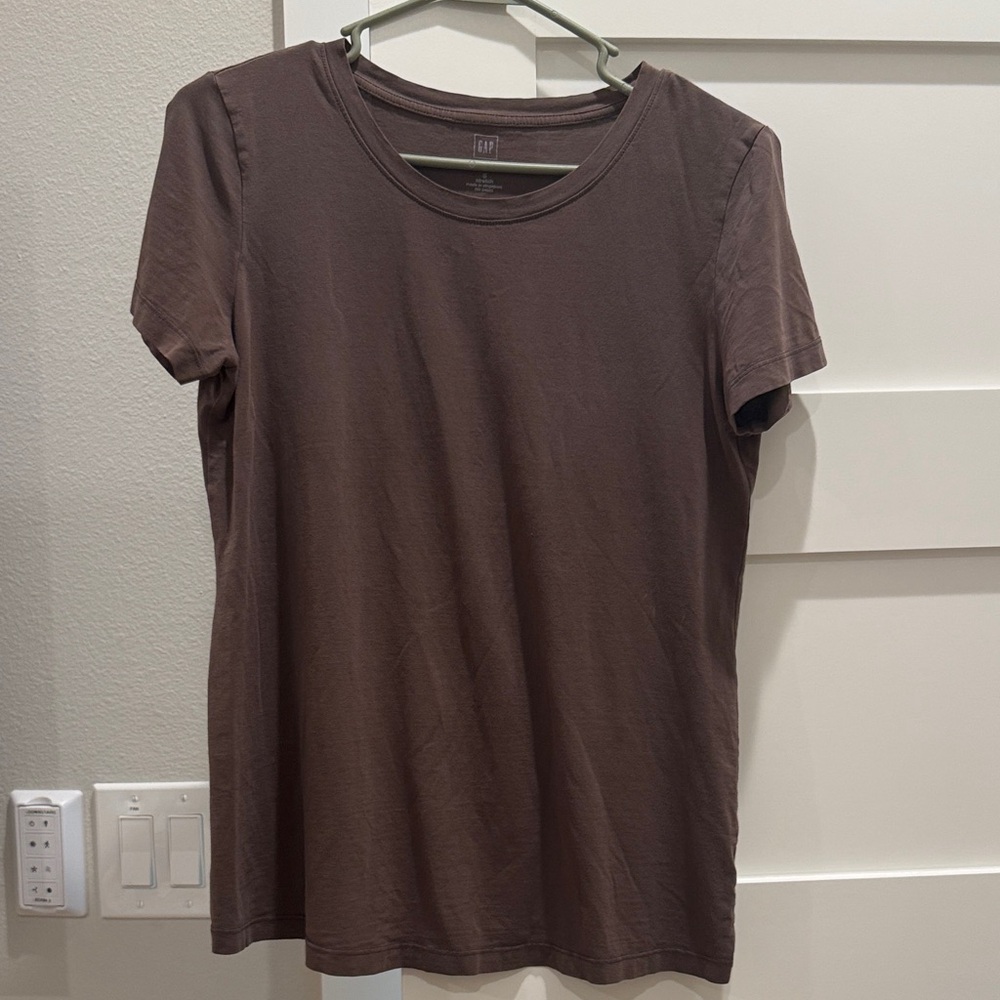 GAP Maternity Brown Short Sleeve Tee